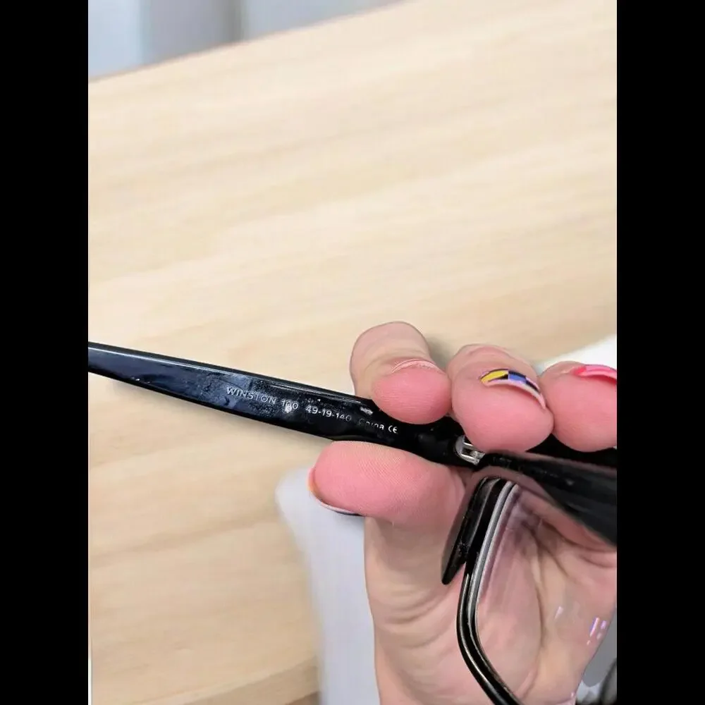 Warby Parker Eyeglasses Frame Winston 100 Black Mens Womens 49[]19 140 #4803 - Picture 5 of 5